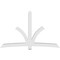 Ekena Millwork Davenport Architectural Grade PVC Gable Bracket, 108"W x 67 1/2"H x 6"D x 6"F, 15/12 Pitch GBP108X68X0606DAV00 - alternate 3